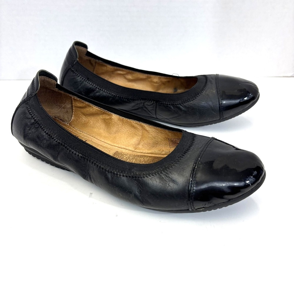Josef Seibel Comfy Ballet Flats Shoes Womens 38 7.5 Black Double Air Reaction